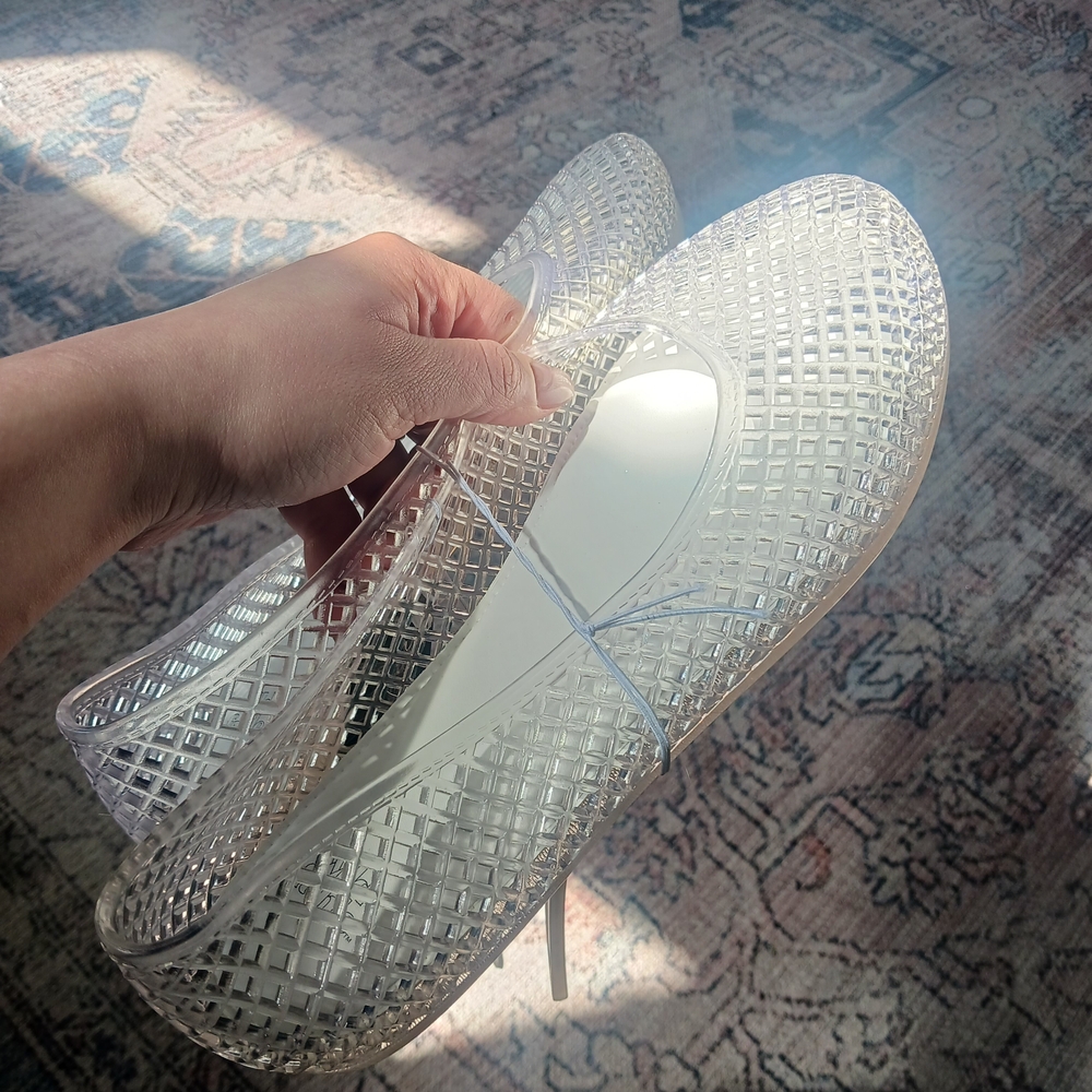 Transparent Jelly Slingback Flats - Clear Women's Loafers - Picture 6 of 8